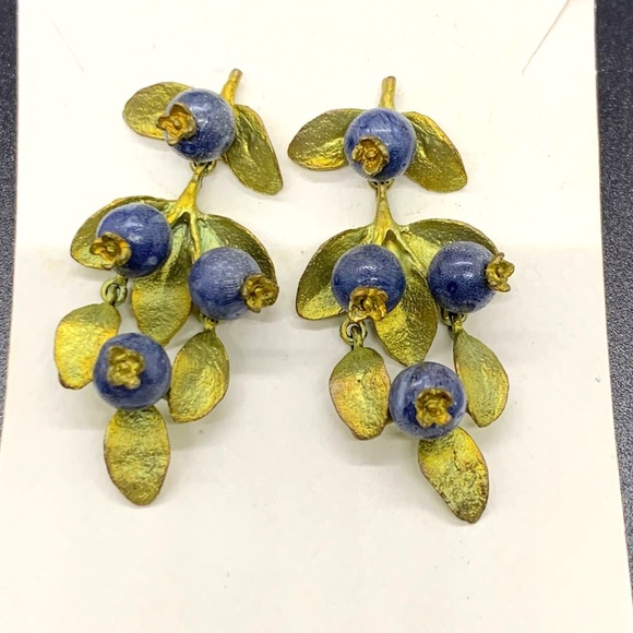 Blueberry Drop Post Earrings by Michael Michaud - Picture 1 of 4